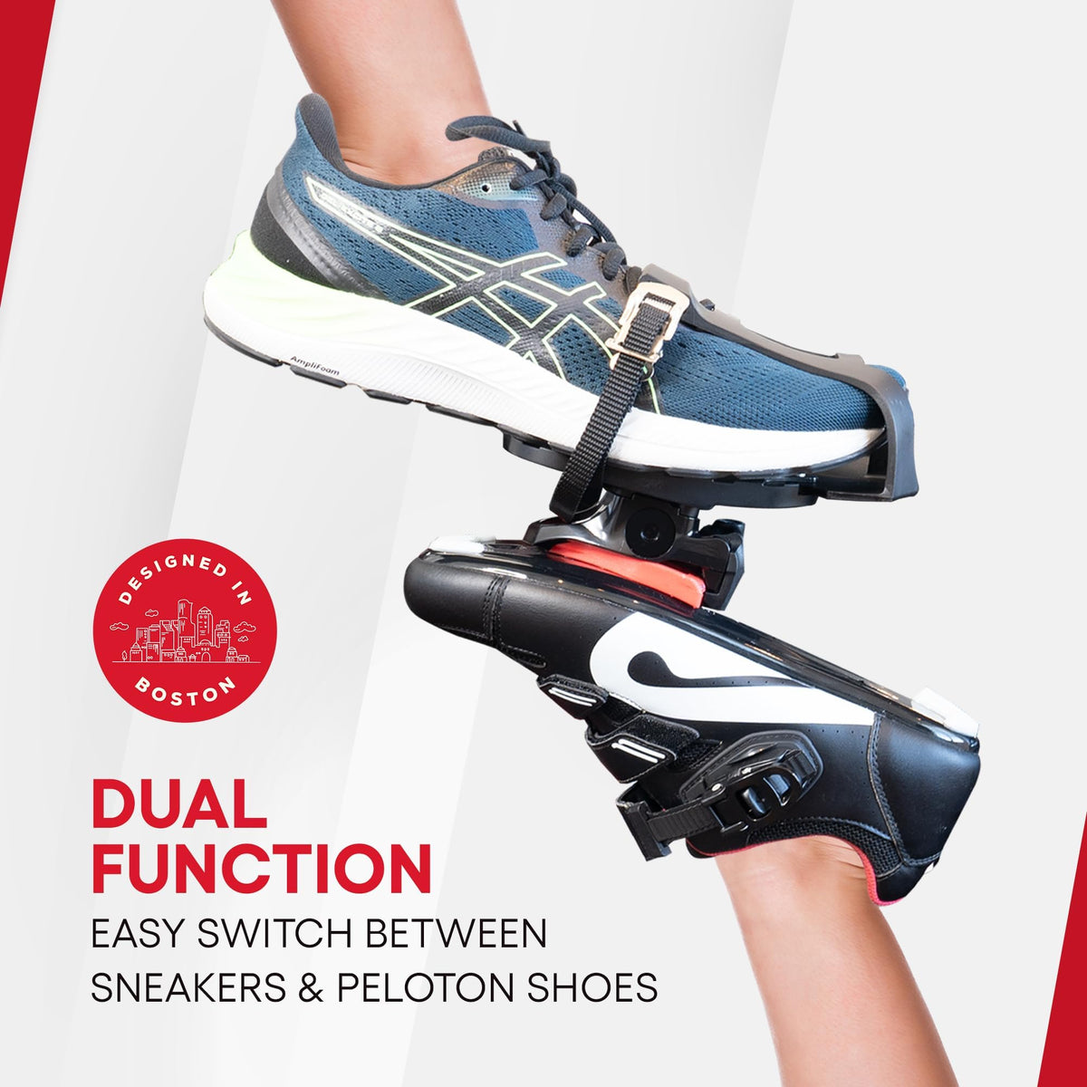 TrubliFit Dual Function Toe Cages - Convert Pedals to Two Sided Toe Cages or Delta Cleats - Compatible with Peloton Bike