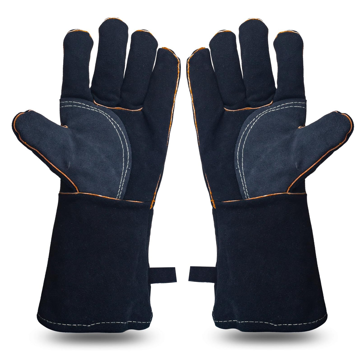 YOUYA Extreme Heat & Fire Resistant Gloves Leather with Kevlar Stitching,Perfect for Fireplace, Stove, Oven, Grill, Welding, BBQ, Mig, Pot Holder,