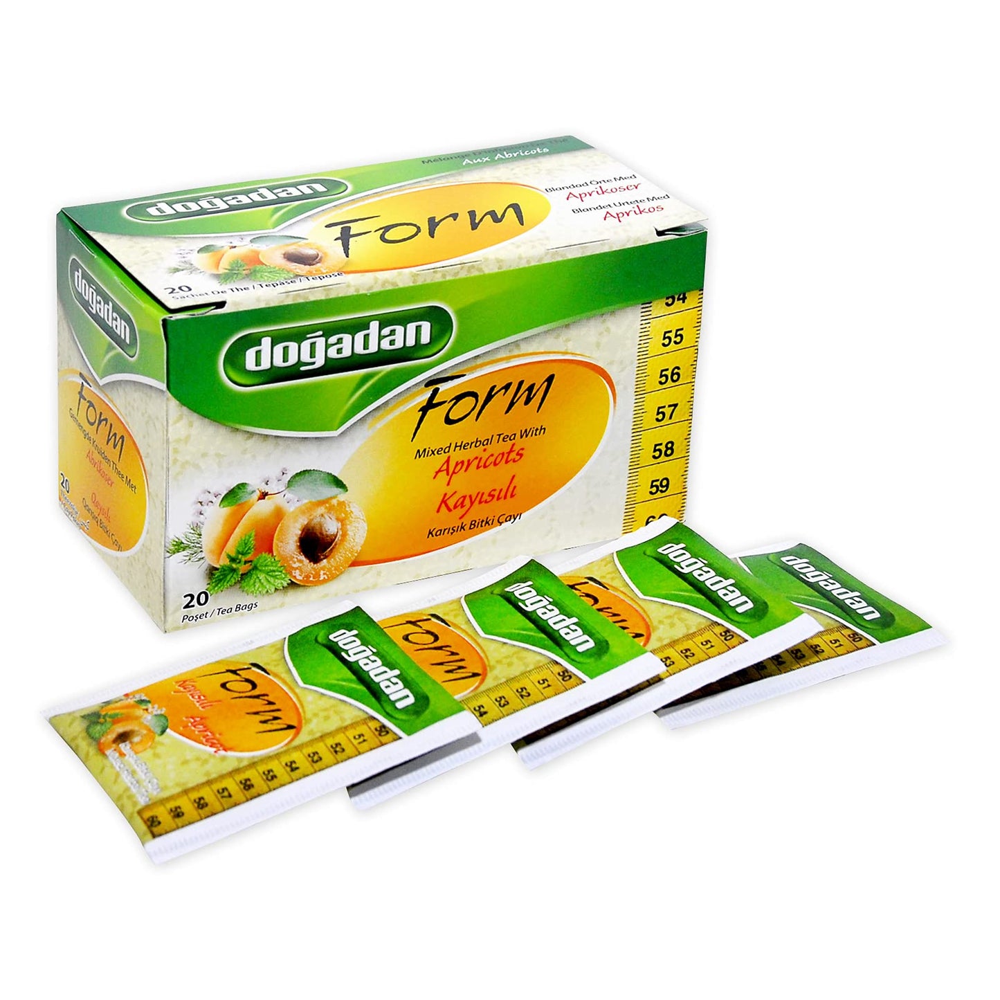 Dogadan Premium Form Mixed Herbal Tea with Apricots (Pack of 3)