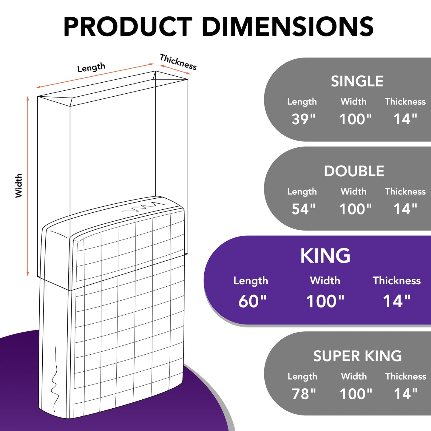 Mattress Bag for Moving and Storage, 5 Mil Heavy Duty Bed Mattress Cover, Mattress Protector Super Thick and Tear Resistant (King)