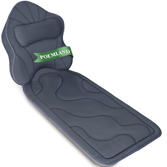 Full Body Bath Pillow for Tub - Grey Luxury Spa Cushion with Head, Neck & Back Support, Quick Dry & Non-Slip Suction Cups, Relaxing Bath Accessories