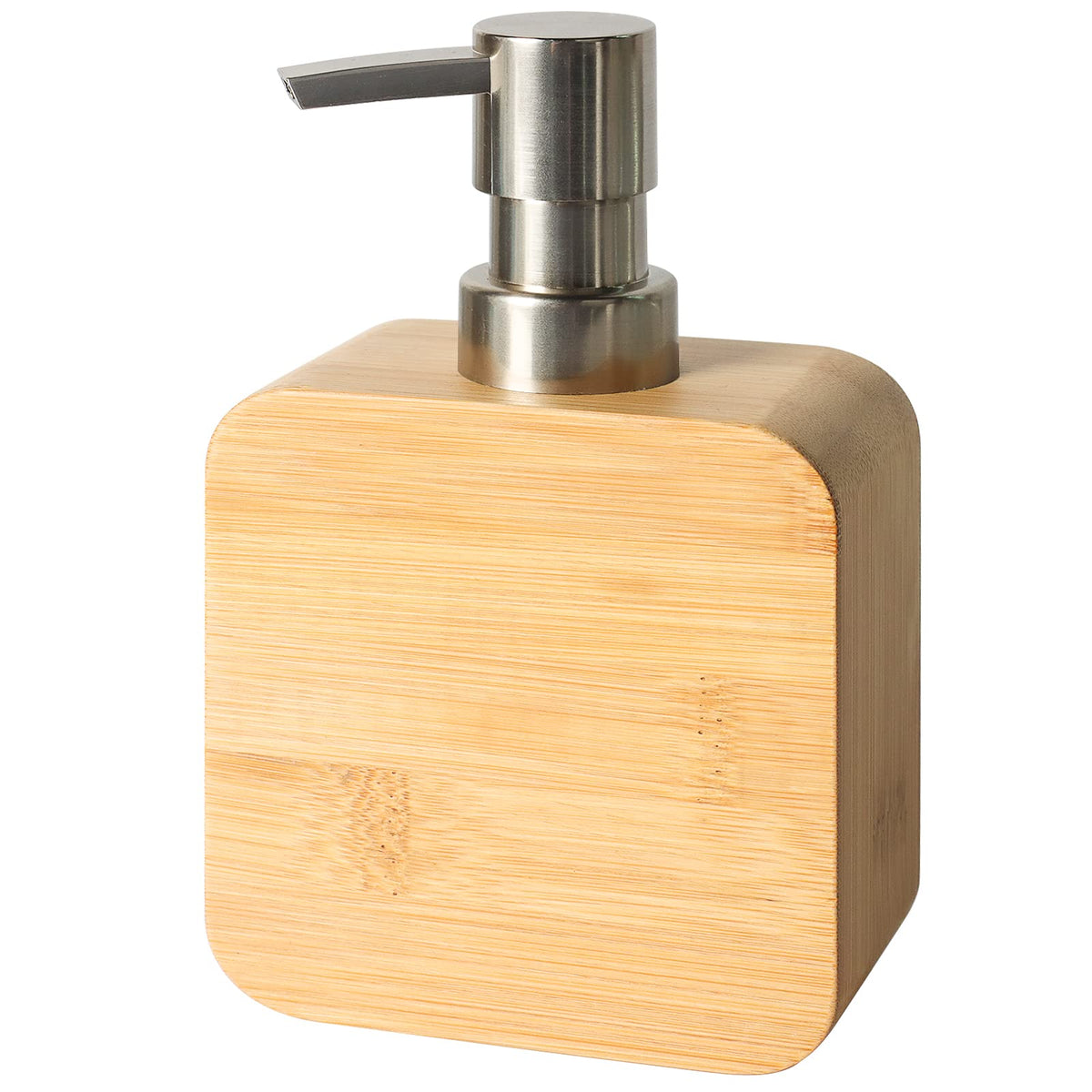Asashizen Bamboo Soap Dispenser Bathroom, Easy to Fill Washing Up Liquid Dispenser, Refillable Shampoo and Conditioner Bottles with Pump, Hand Gel