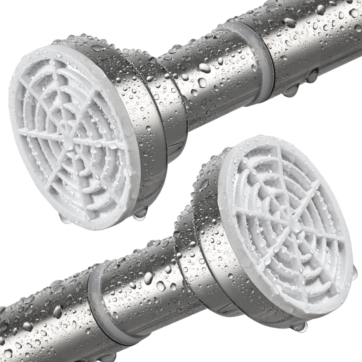 Shower Curtain Rod, Stainless Steel Extendable Shower Curtain Pole Tension Rods for Curtain No Drilling Shower Curtain Rail Net Curtain Poles for
