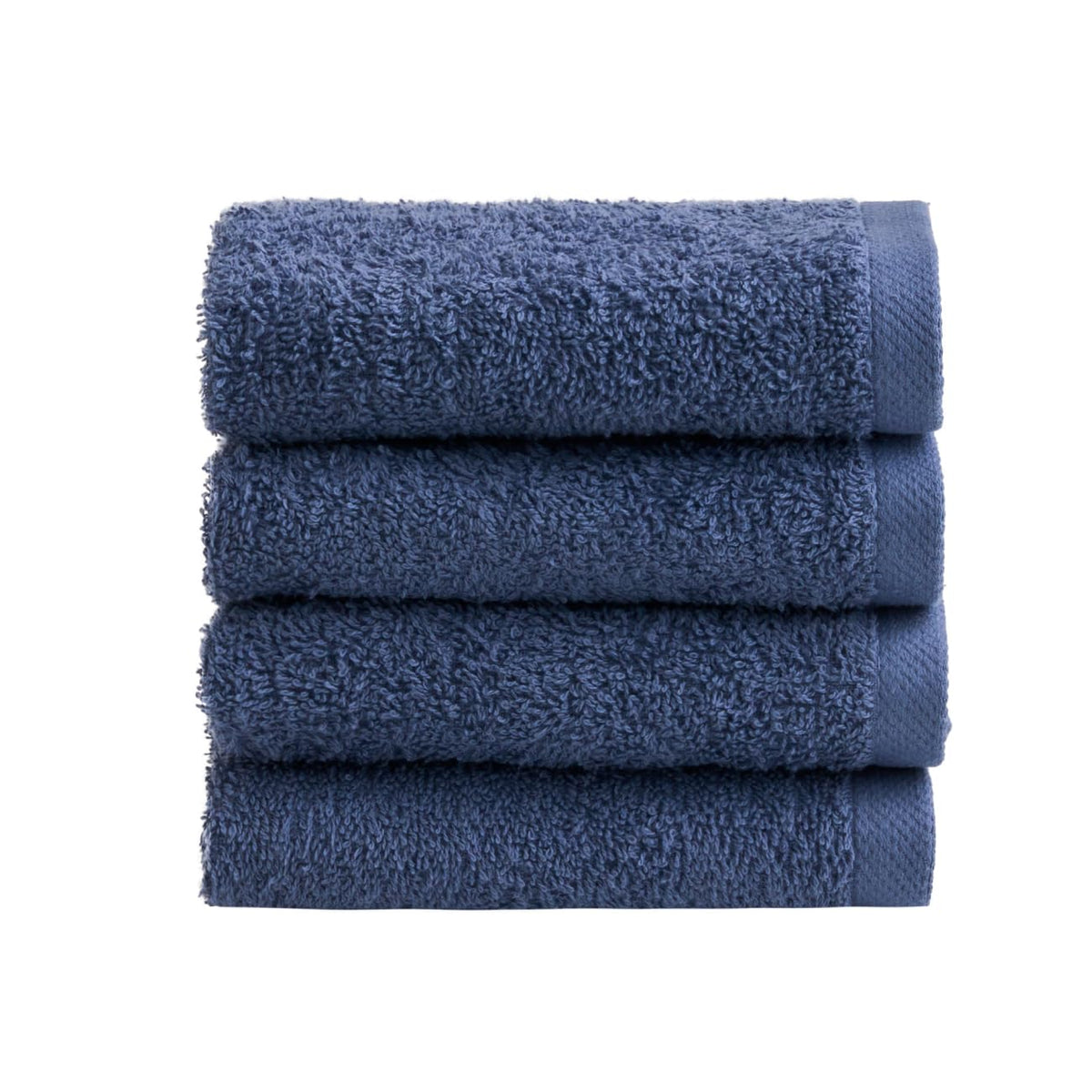 NELLA BIAGINI Minerva Bath Towels 30 x 30 cm, Set of 4, 100% Pure Terry Cotton, 420 g/m², Soft, Absorbent, Practical, Durable, Solid Colour
