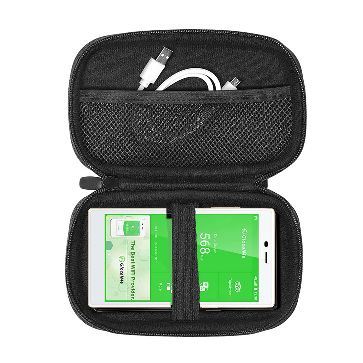GlocalMe Protective Travel Case for 4G LTE Mobile Hotspot Device, Compatible G4 Pro, DuoTurbo, U3, Mini Turbo, UPP Portable WiFi Hotspot Device, with