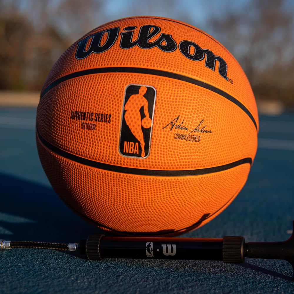 Wilson Basketball, NBA Authentic Series Model, Outdoor, Tackskin Rubber, Size: 7, Brown