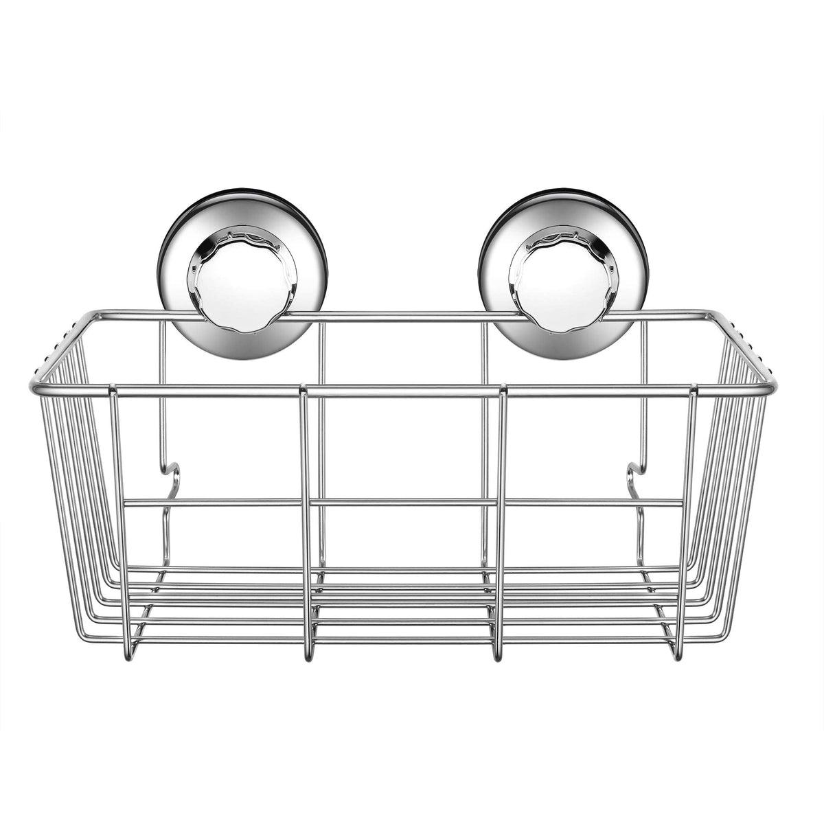 iPEGTOP Suction Cup Deep Shower Caddy Bath Wall Shelf for Large Shampoo Shower Gel Holder Bathroom Storage - Rustproof Stainless Steel, 2 Pack