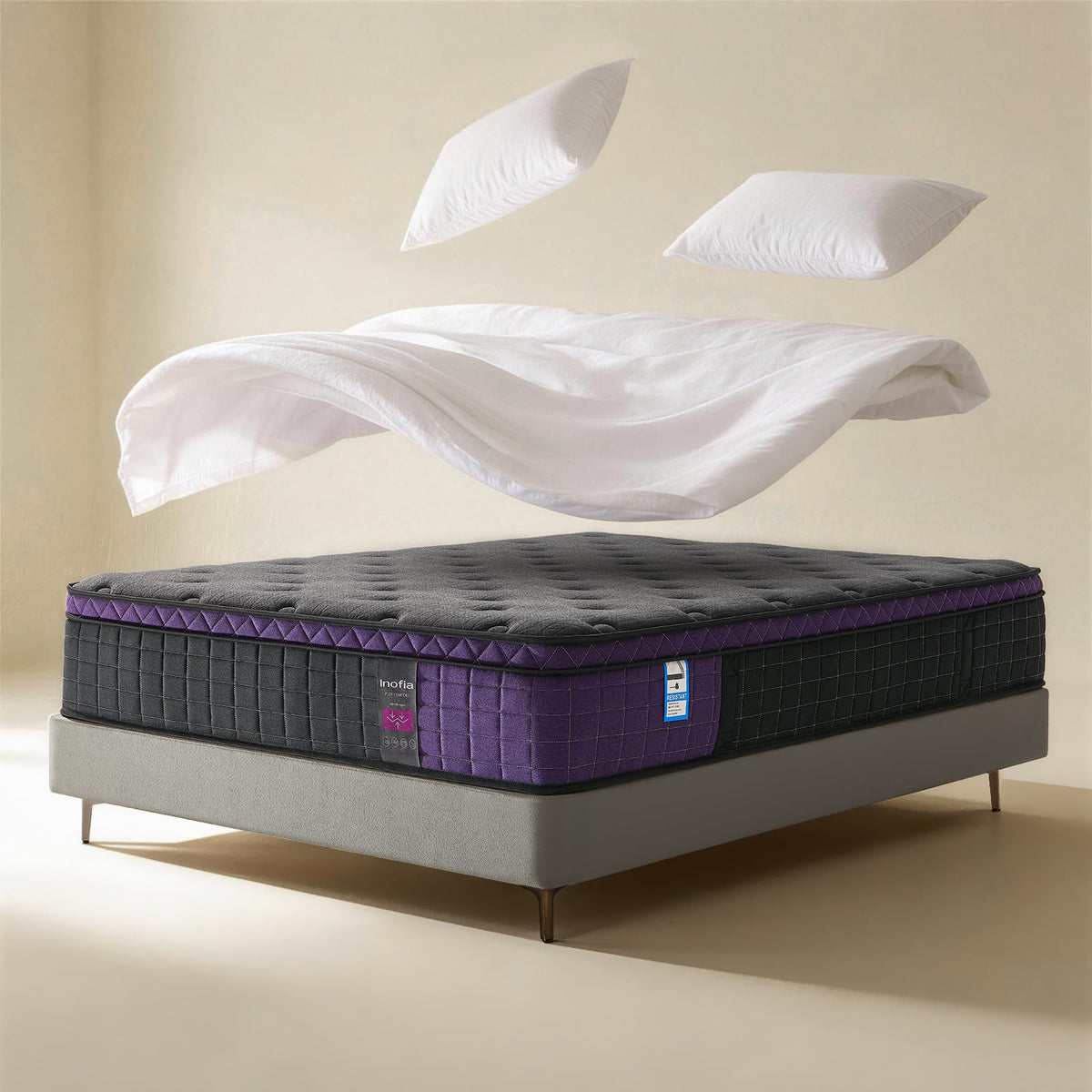 Inofia Single Mattress 3FT,30CM Memory foam Pocket Sprung