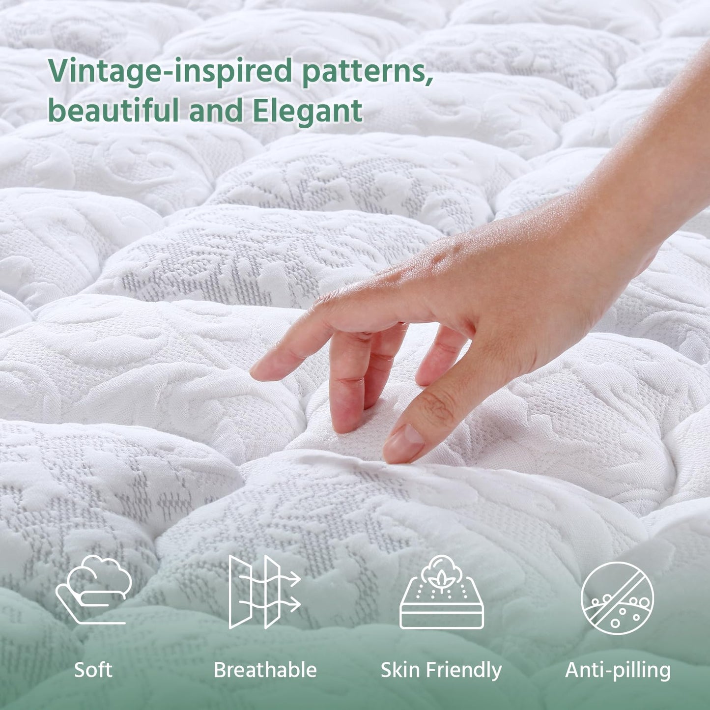 SZsuilong Small Single Mattress, 11 inch Single Hybrid Mattresses Pocket Sprung, 7-Zone Orthpaedic Mattress Medium Firm for Pressure Relief