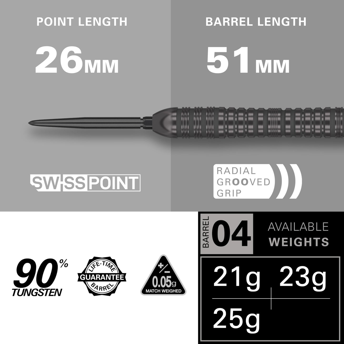 Target Darts Bolide Void 90% Tungsten Dart Set, Steel Tip Swiss Point Darts | Barrel 04, 21G | Professional Darts Sets, Black Darts, Swiss Point Tool