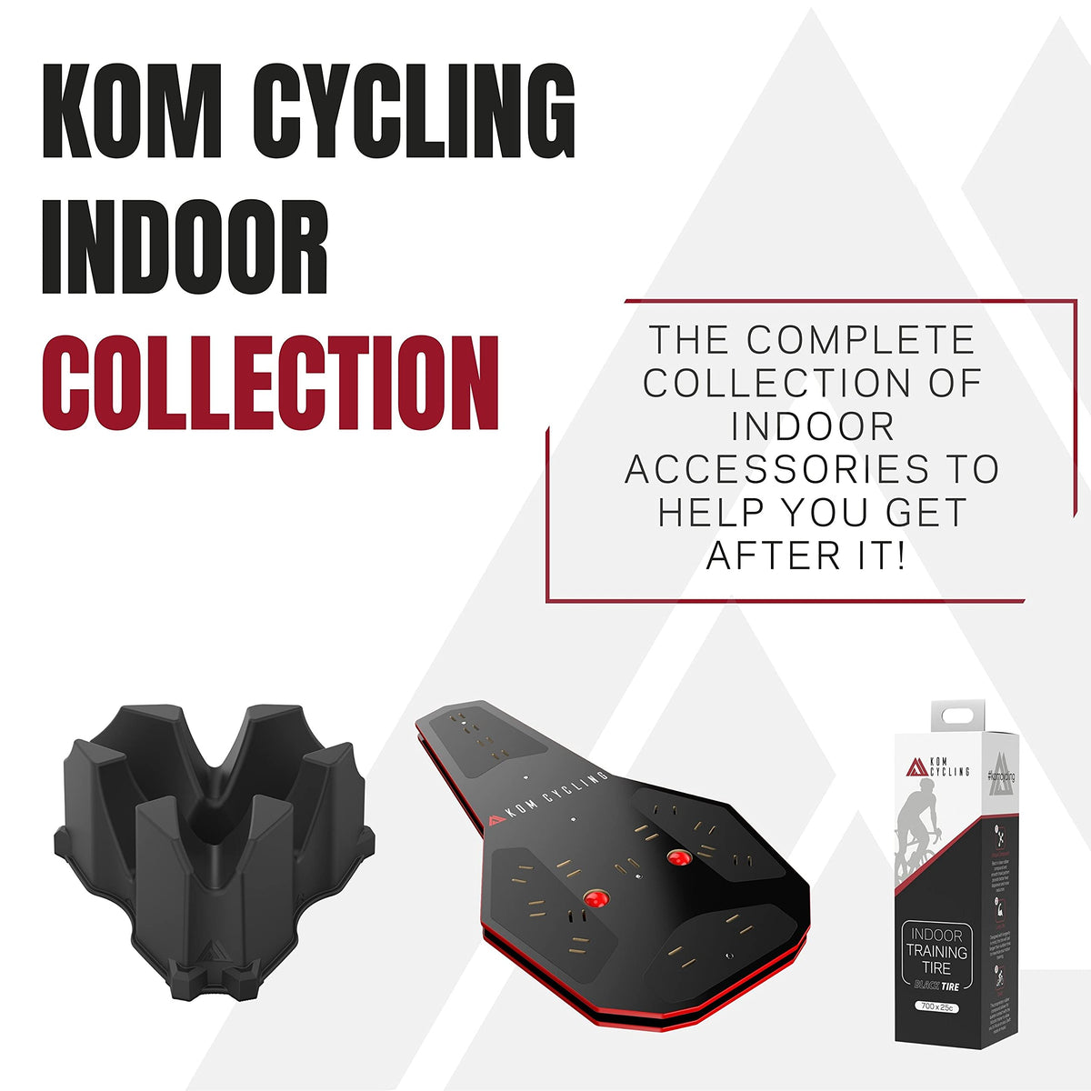 KOM Cycling Indoor Media Display Desk Stand for Indoor Cycling- Perfect for displaying Zwift, Trainer Road, and Wahoo Suf Portable Tripod Bike Desk