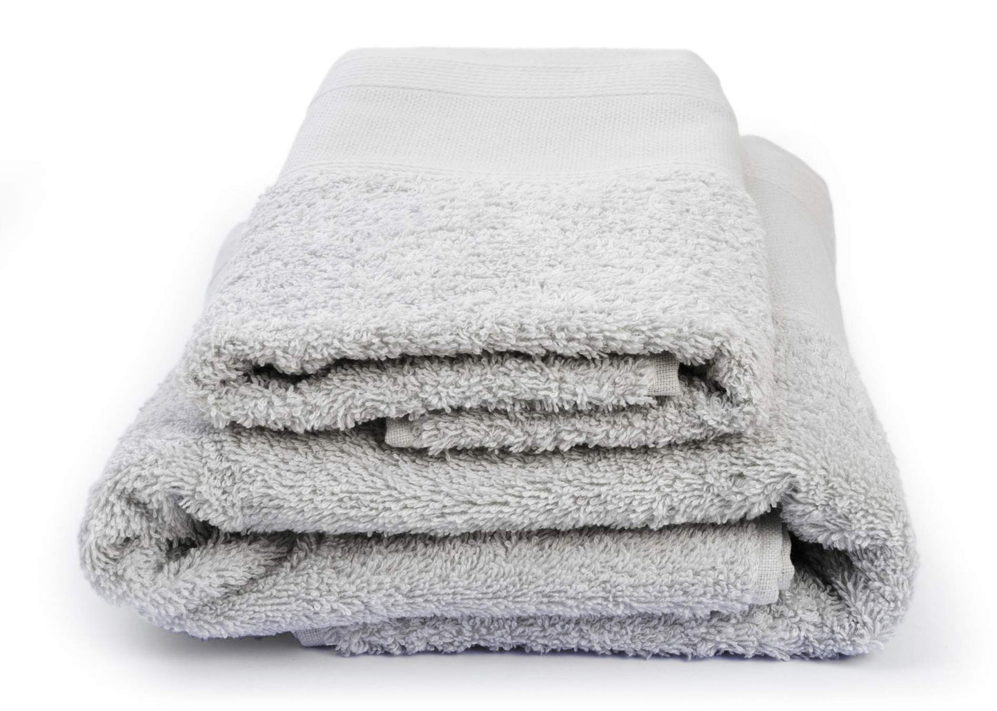 Filet Ago.fil S.r.l. Embroidered Towel Set (1+1) Pair of 100% Cotton, Grey, 60 x 105 – 40 x 60 cm
