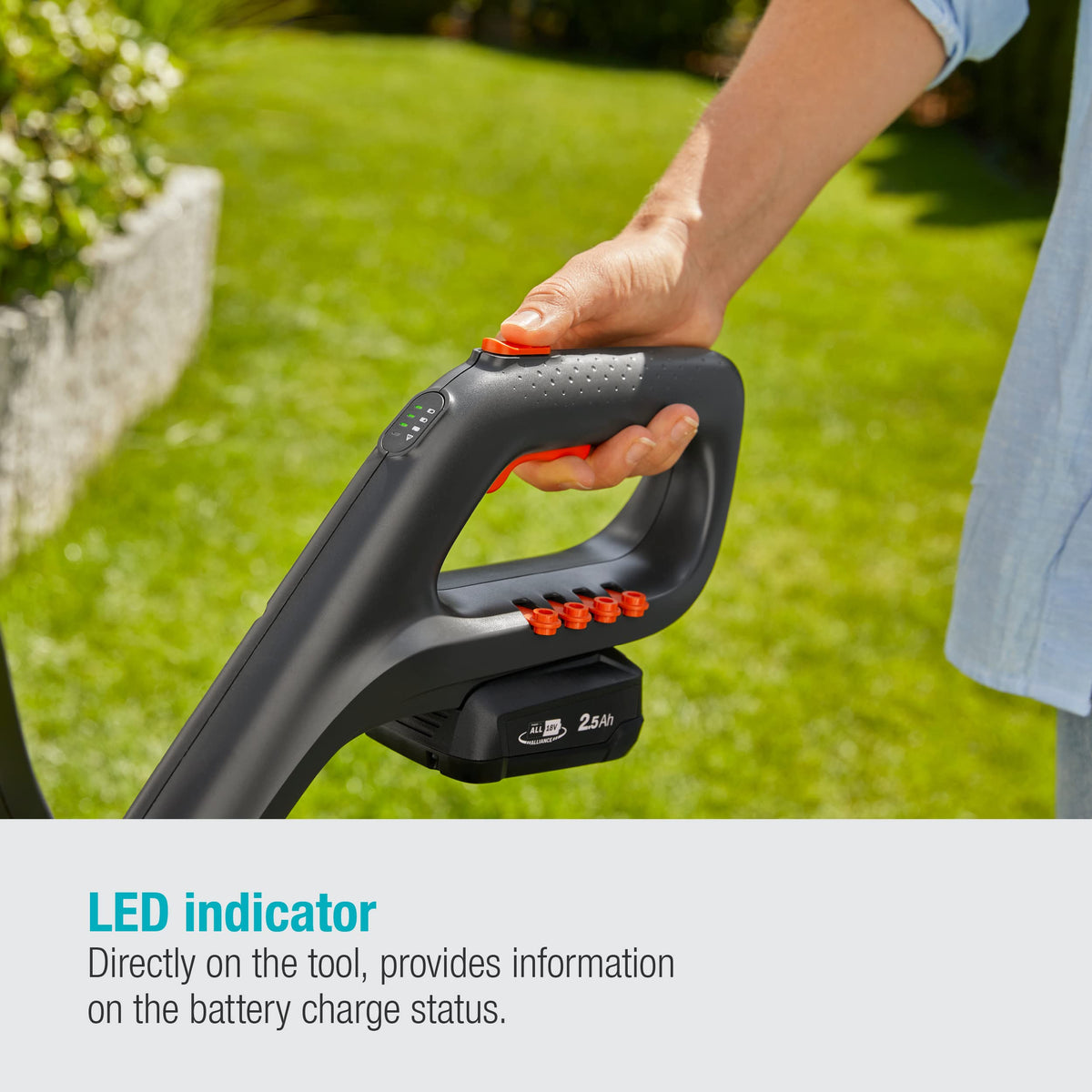 Gardena Battery Trimmer ComfortCut 23/18V P4A Without Battery: Lawn strimmer with 230-mm Cutting Diameter, Telescopic Shaft and pivoting Trimmer Head