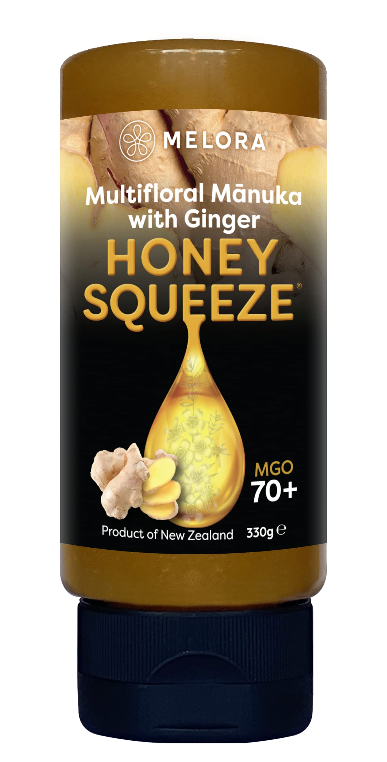 Melora 100% Pure & Certified M?nuka Honey Squeeze Bottles (Ginger)