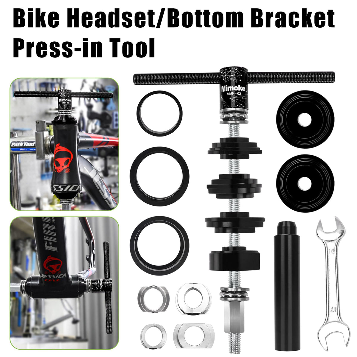 Mimoke Bicycle Bottom Bracket Install and Removal Tool for BB86 BB30 BB91 BB92 PF30 Mountain Road Bike headset Press in Tool (Black)