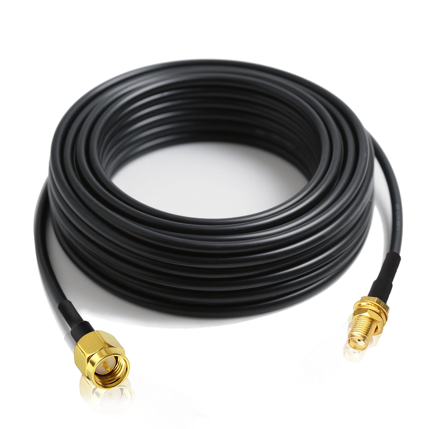 Bingfu SMA Male to SMA Female Bulkhead Mount RG174 Antenna Extension Cable 10m Compatible with 4G LTE Router Gateway Modem Cellular SDR Dongle