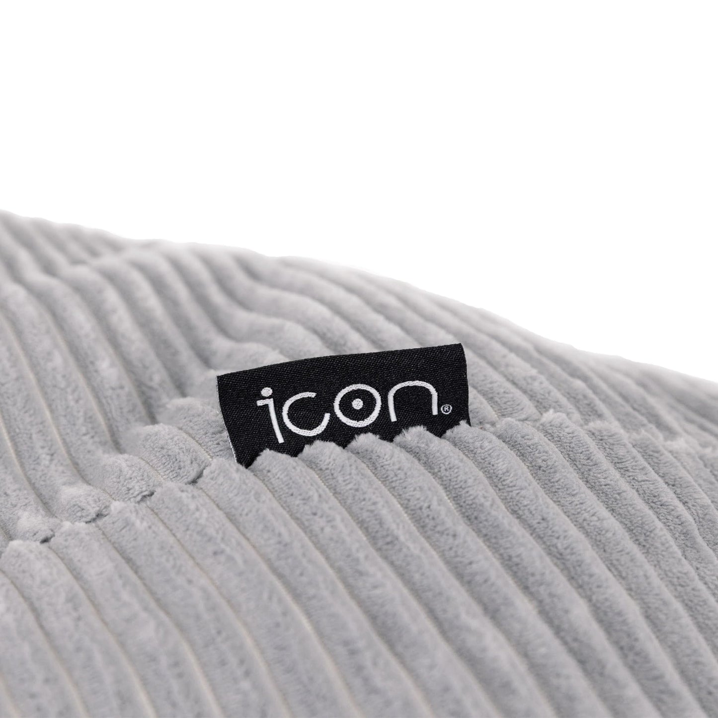 icon Dalton Cord Bean Bag & Footstool with Filling Included, Grey