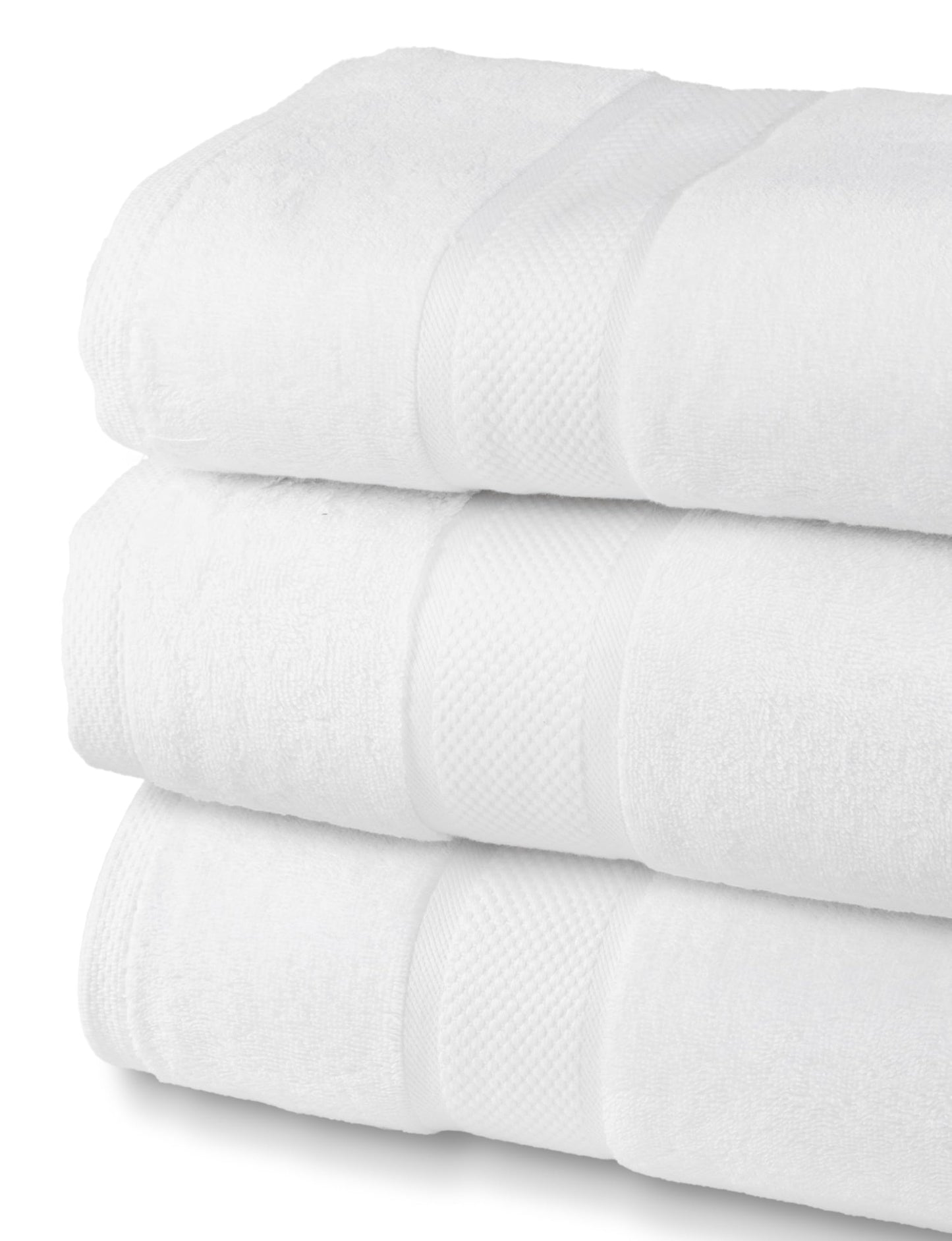 HH HERMET HOTELLERIE Set of 3 Bath Towels in Terry Towel, 100% Cotton, 3 Face Towels, 60 x 100 cm, 550 g/m², Ideal for B&B and Hotel, Wash-resistant