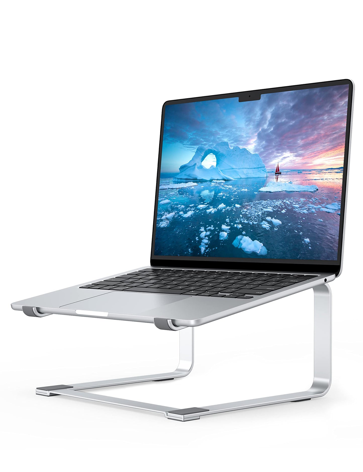 SOUNDANCE Laptop Stand for Desk, Metal Computer Riser, Heavy Stable PC Holder, Ergonomic Laptops Elevator for 12 to 17.3 Inches Notebook Computer