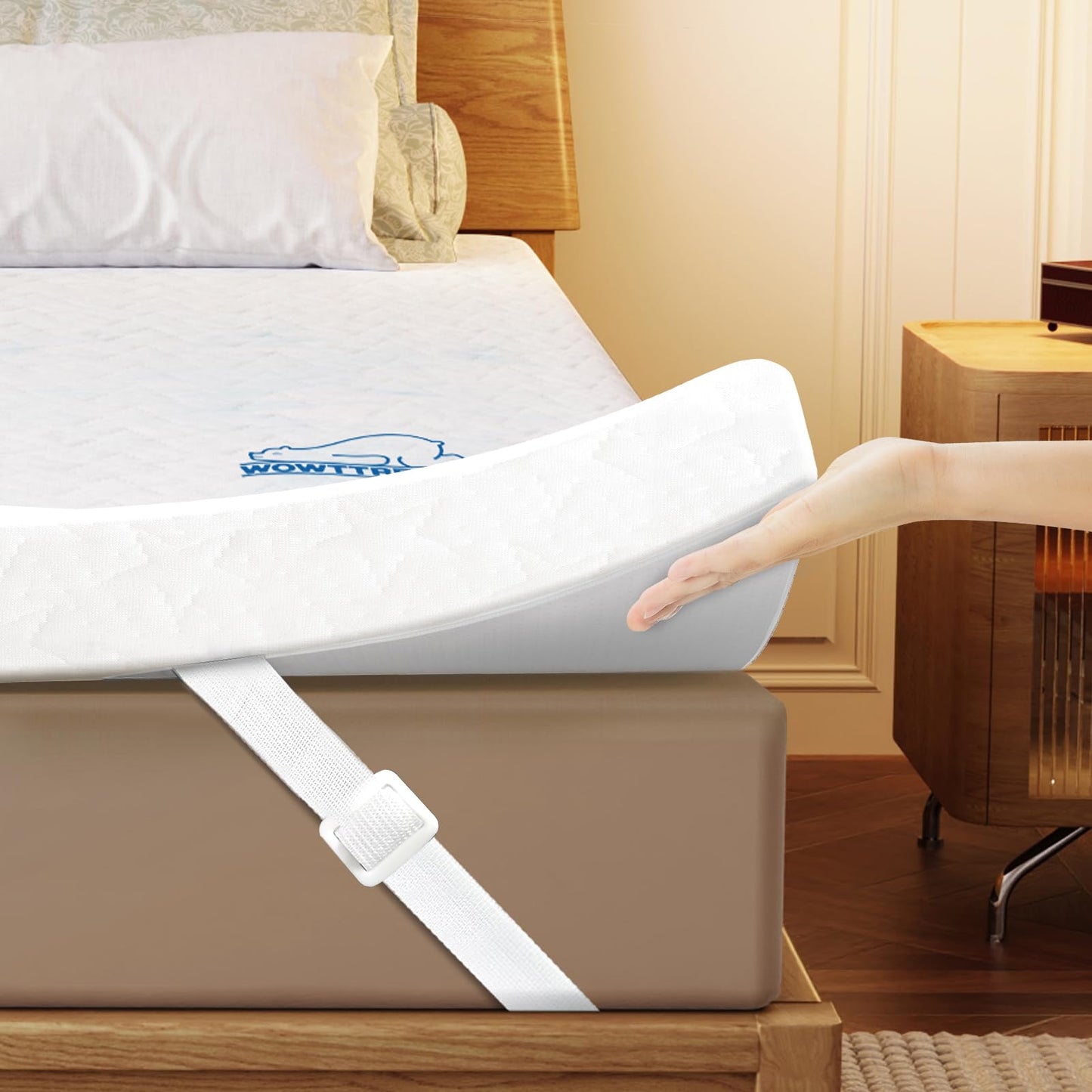 wowttrelax Memory Foam Mattress Topper Small Double Bed, 7cm Thick Orthopedic Cooling Small Double Mattress Topper for Back Pain Relief, Washable