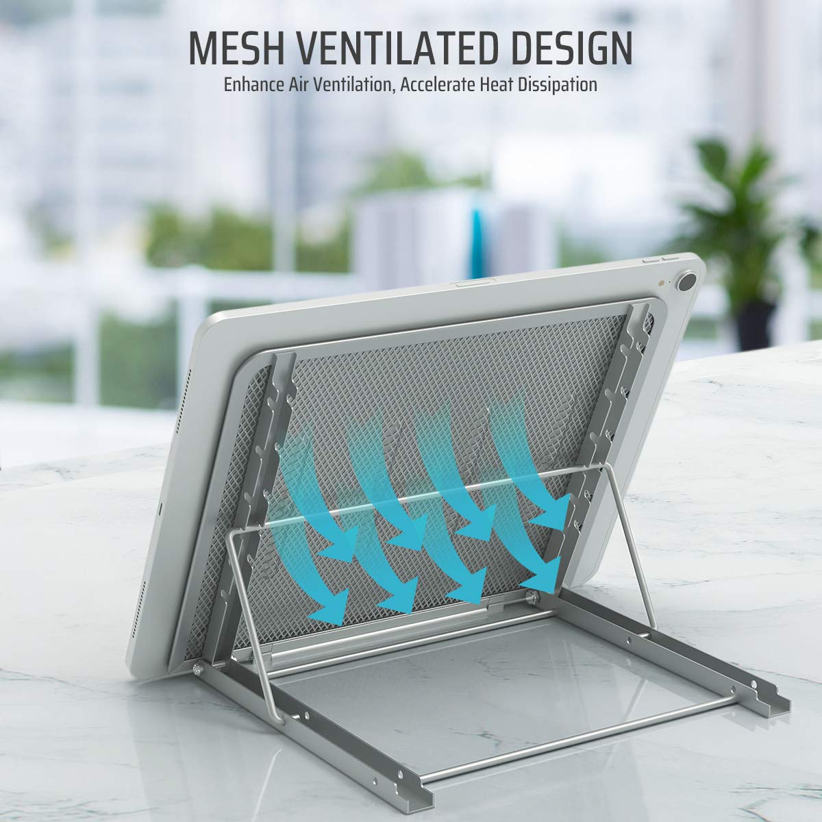 Lidasen Laptop Stand Tablet,Foldable Portable Ventilated Desktop Laptop Holder, Cooling Stand (10"-15.6") compatible with Dell XPS, HP