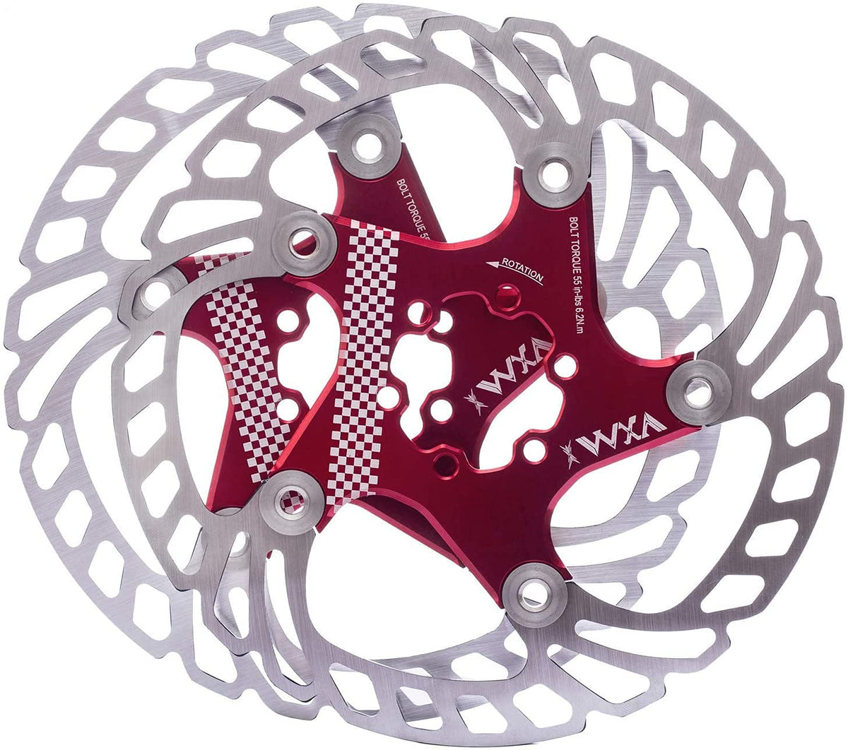 YBEKI Bike Disc Brake Rotor 140mm 160mm 180mm 203mm Heat Dissipation disc Brake Rotor with 6 Bolts for Road Bike Mountain Bike MTB BMX Stainless Steel