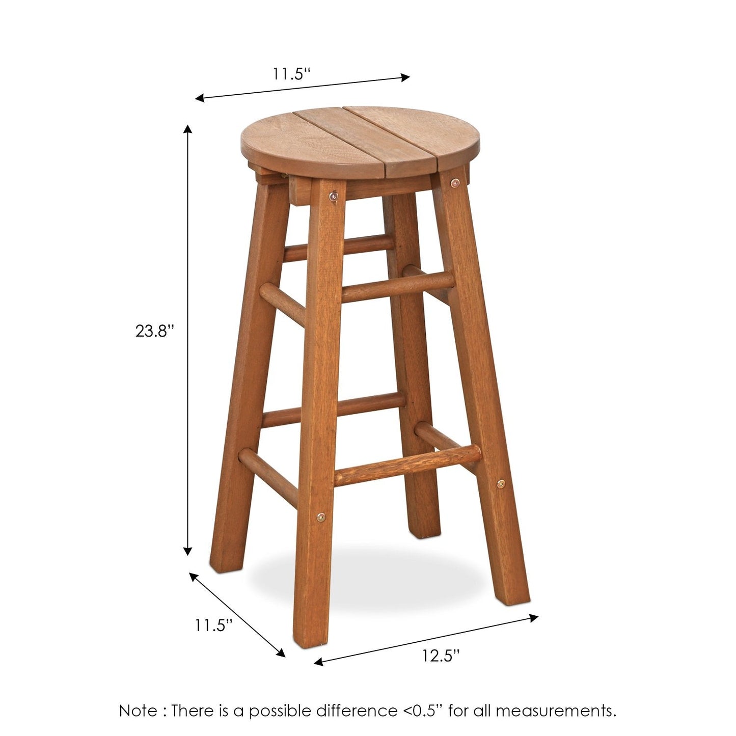Furinno TIOMAN Outdoor Barstool, Set of 2, Promo Arch Bar Stool, for Patio, Garden, Porch, Natural
