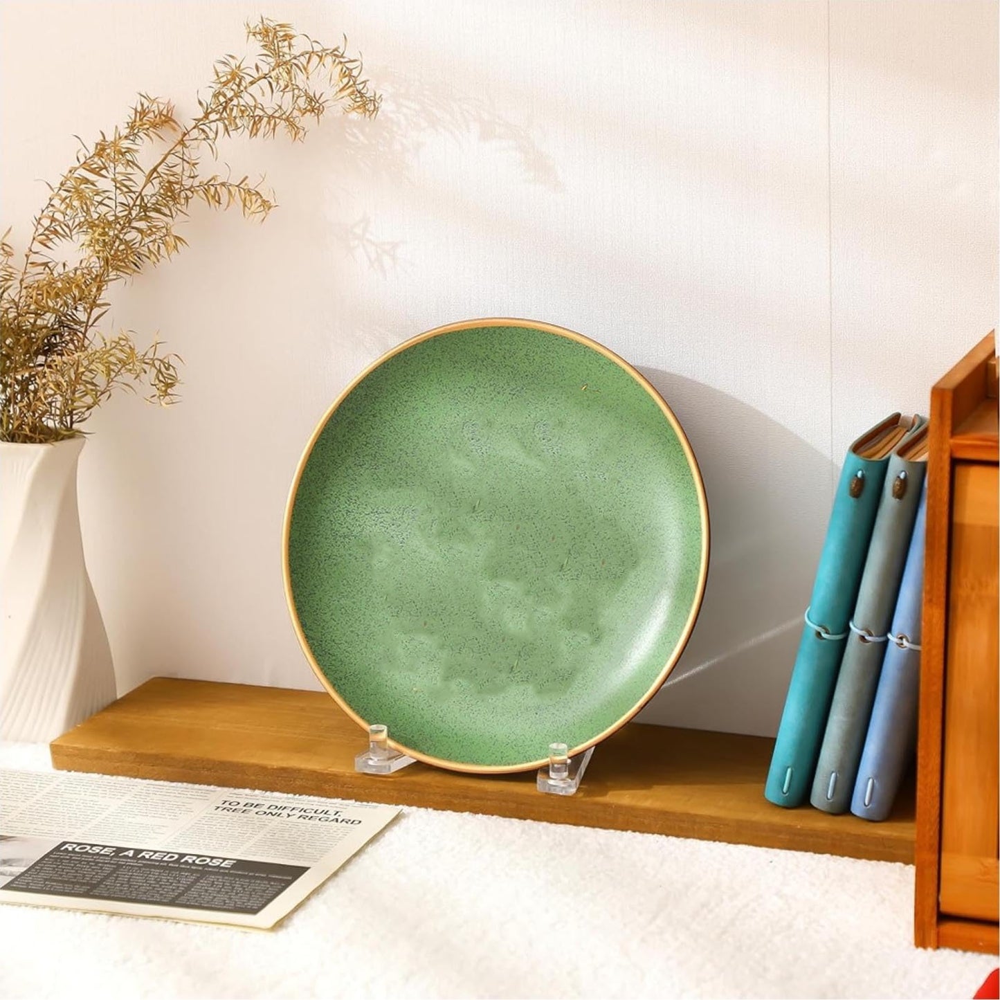 LICAEVEY Acrylic Plate Stand Adjustable Multifunctional, Transparent Tabletop Display Stand for Books, Photos and Artwork