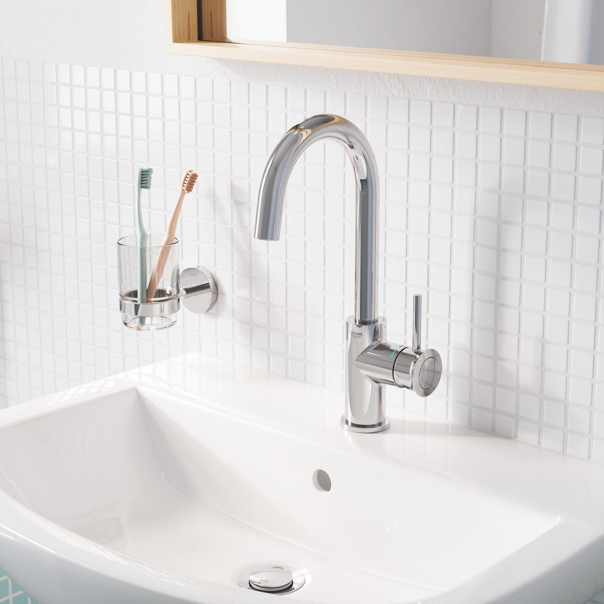 GROHE Start Spare Crystal Glass for Cube QuickFix Holders, Size 95 x 66 mm, 41184000