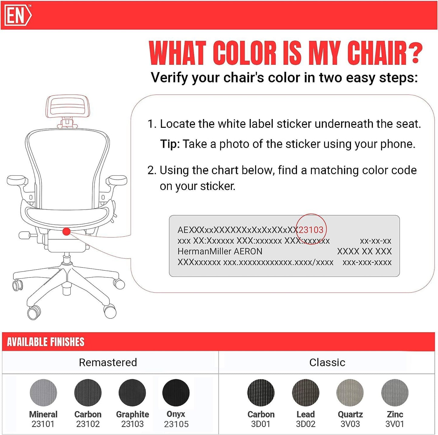Engineered Now The Original Headrest for the Herman Miller Aeron Chair (H4 for Remastered, Carbon)