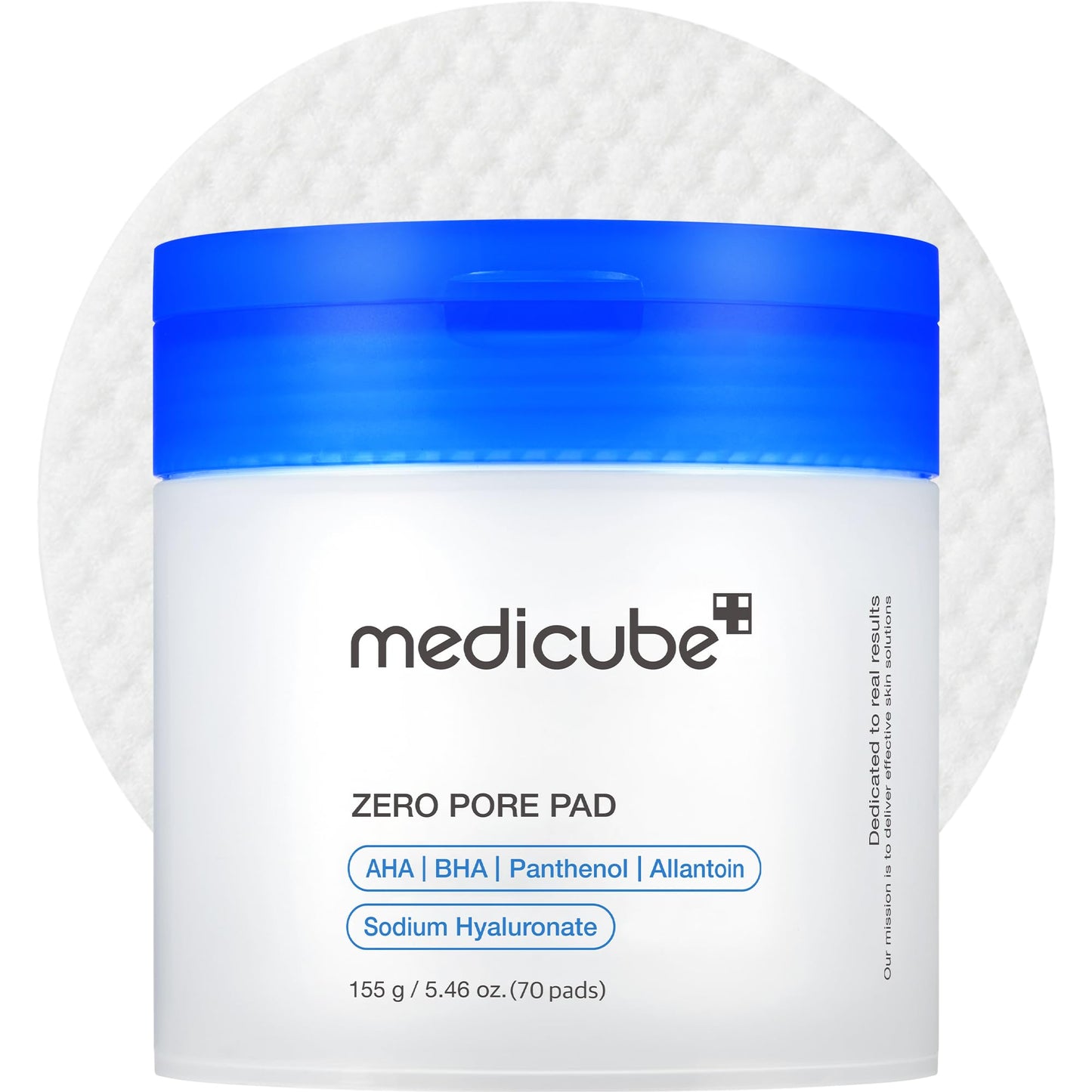 medicube Zero Pore Pads 2.0, Dual-Textured Facial Toner Pads for Exfoliation and Pore Care with 4.5% AHA Lactic Acid & 0.45% BHA Salicylic Acid, Ideal