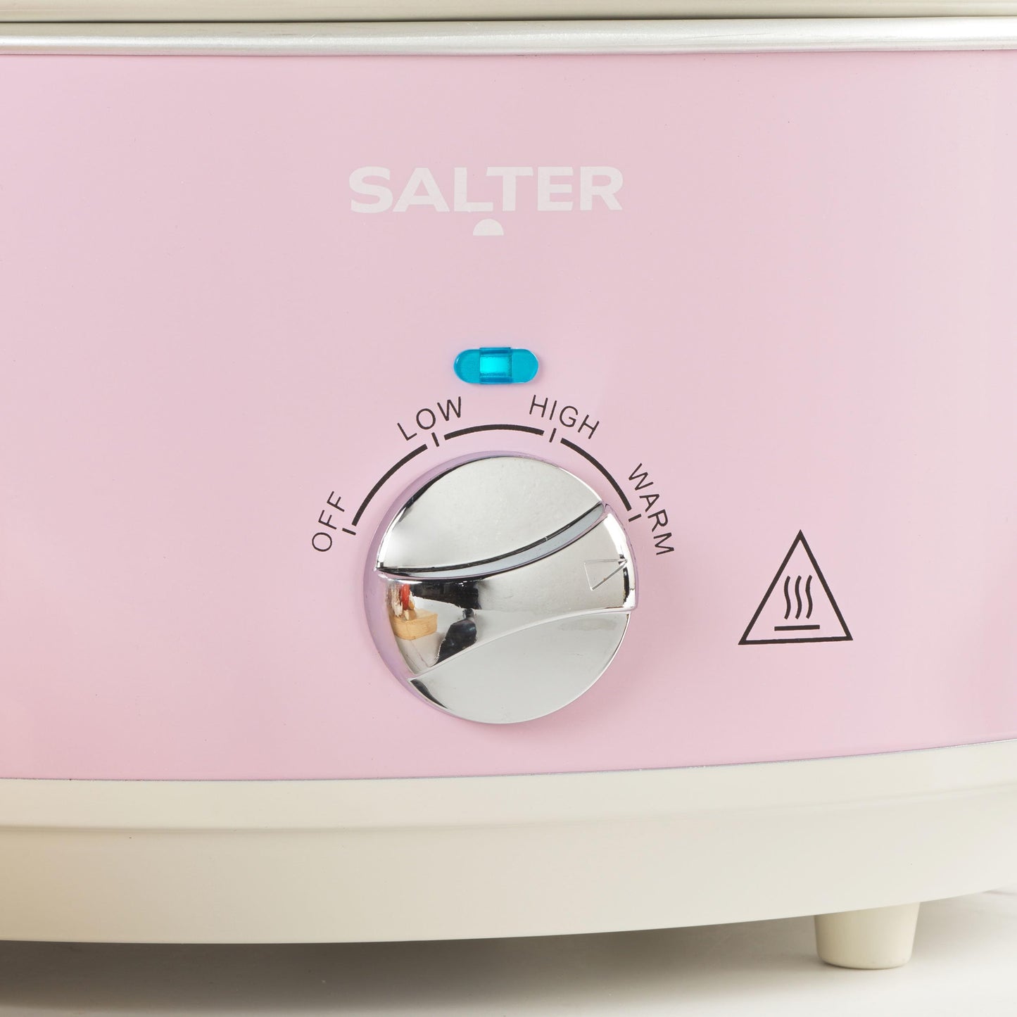 Salter Pink Retro 6.5L Slow Cooker  3 Heat Settings & Keep Warm, Dishwasher Safe Ceramic Pot, Tempered Glass Lid, Cool Touch Handles, Family Cooking,