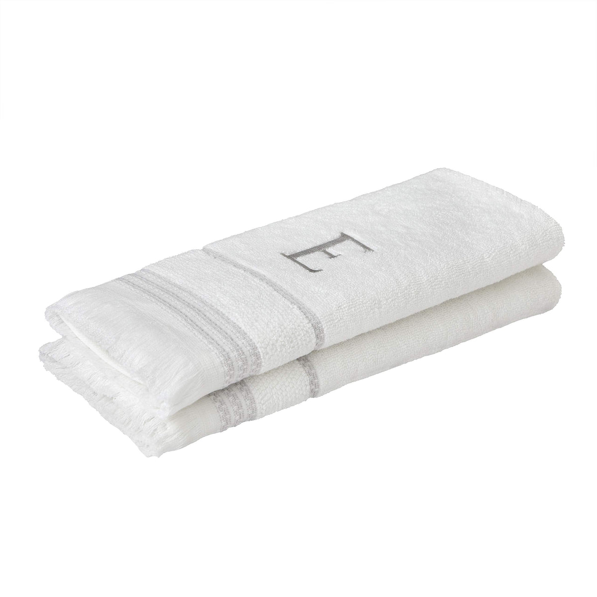 SKL Home Hand Towel Set, E, Cotton, White, 16x26