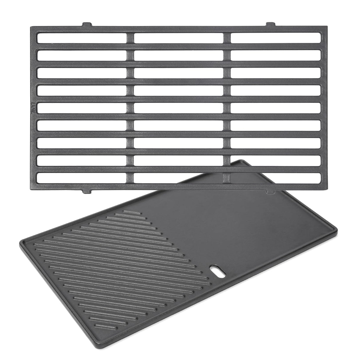 GFTIME 7637 44.5CM Grill Cooking Grate & Griddle for Weber Spirit ? & ? 200 series-Spirit E210/220 S210/220 Gas BBQ Grills (with Front Control Knobs),