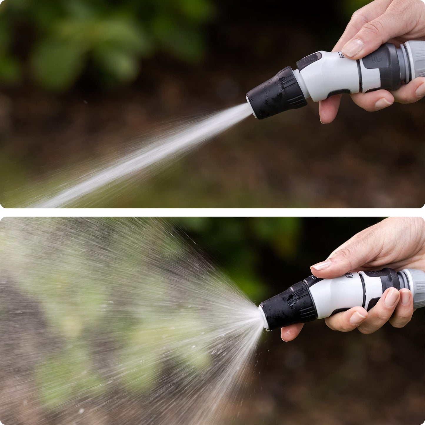 FITT Force 15m, Water Hose for Garden Irrigation, Light, Resistant and Compact, for Intensive Use, with Nozzle, Colour Grey-Lime, -43% CO2e