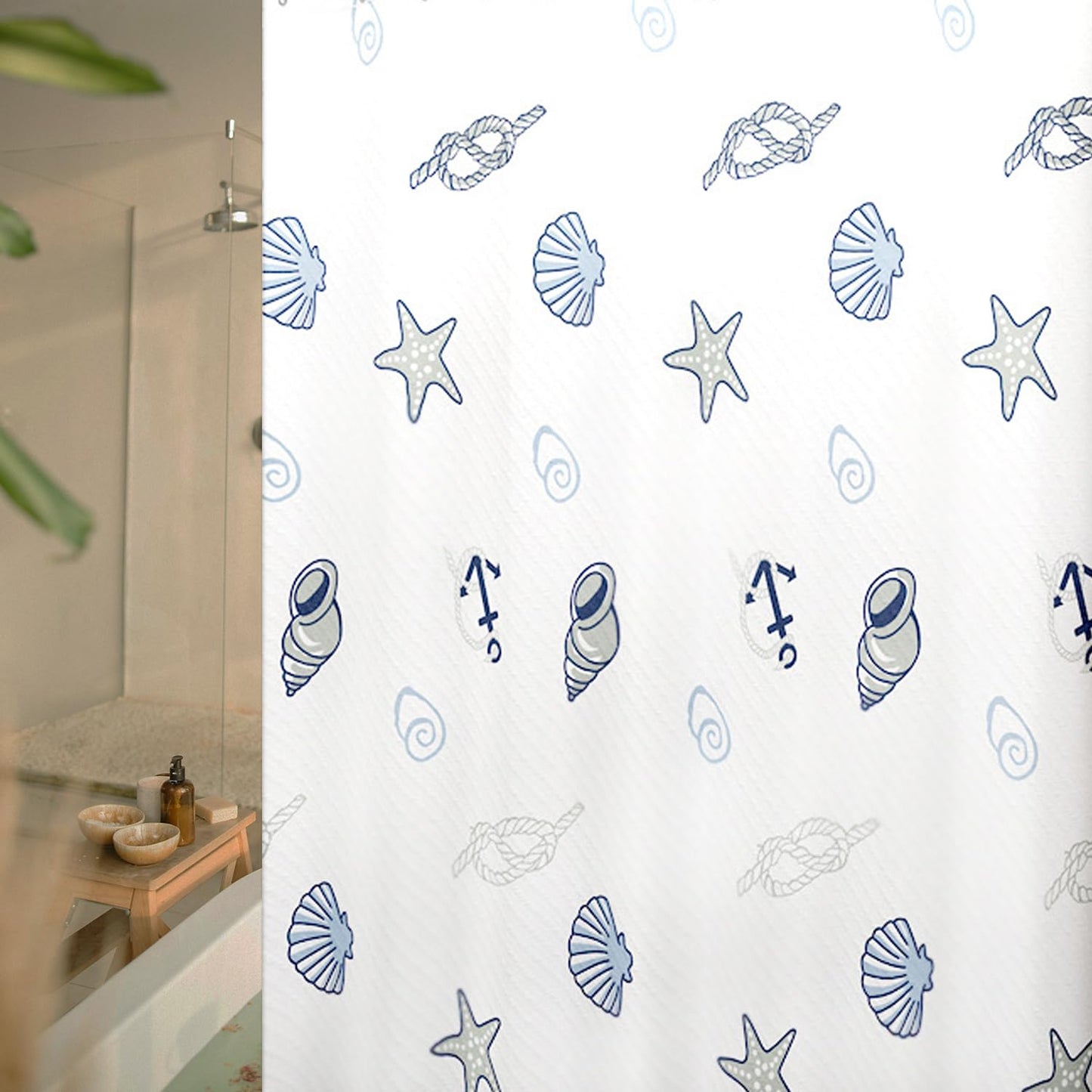 hzkais Shower Curtain, Mould Proof and Mildew Resistant Washable Bathroom Curtains, Shower Curtain for Bathroom, Bath Curtains with Hooks