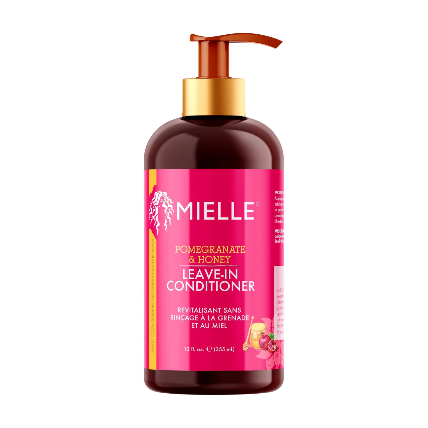 Mielle Pomegranate & Honey Leave-In Conditioner, Moisturising Curl Primer and Detangler, Repair Damage and Prevent Frizz, Treatment For Thick Curly