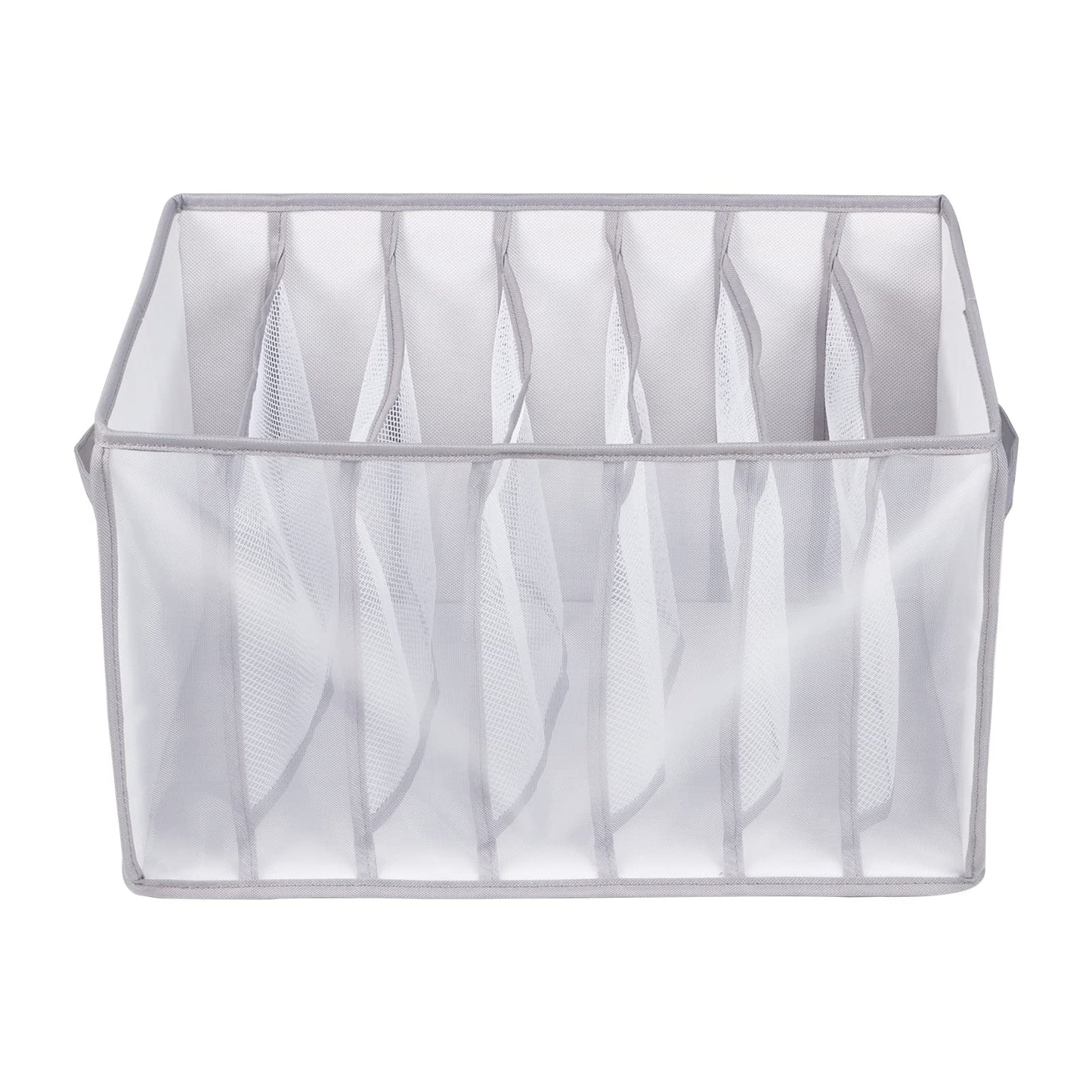 Univivi Large Clothes Drawer Organiser, 7 Grids, 4 pack