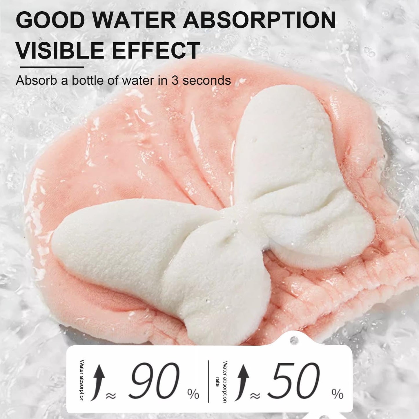 AWAVM Hair Towel Wrap,Rapid Drying Hair Towel,Microfibre Towel Super Absorbent Anti Frizz Dry Hair Hat for Women and Girls Drying Hair (2 PCS)