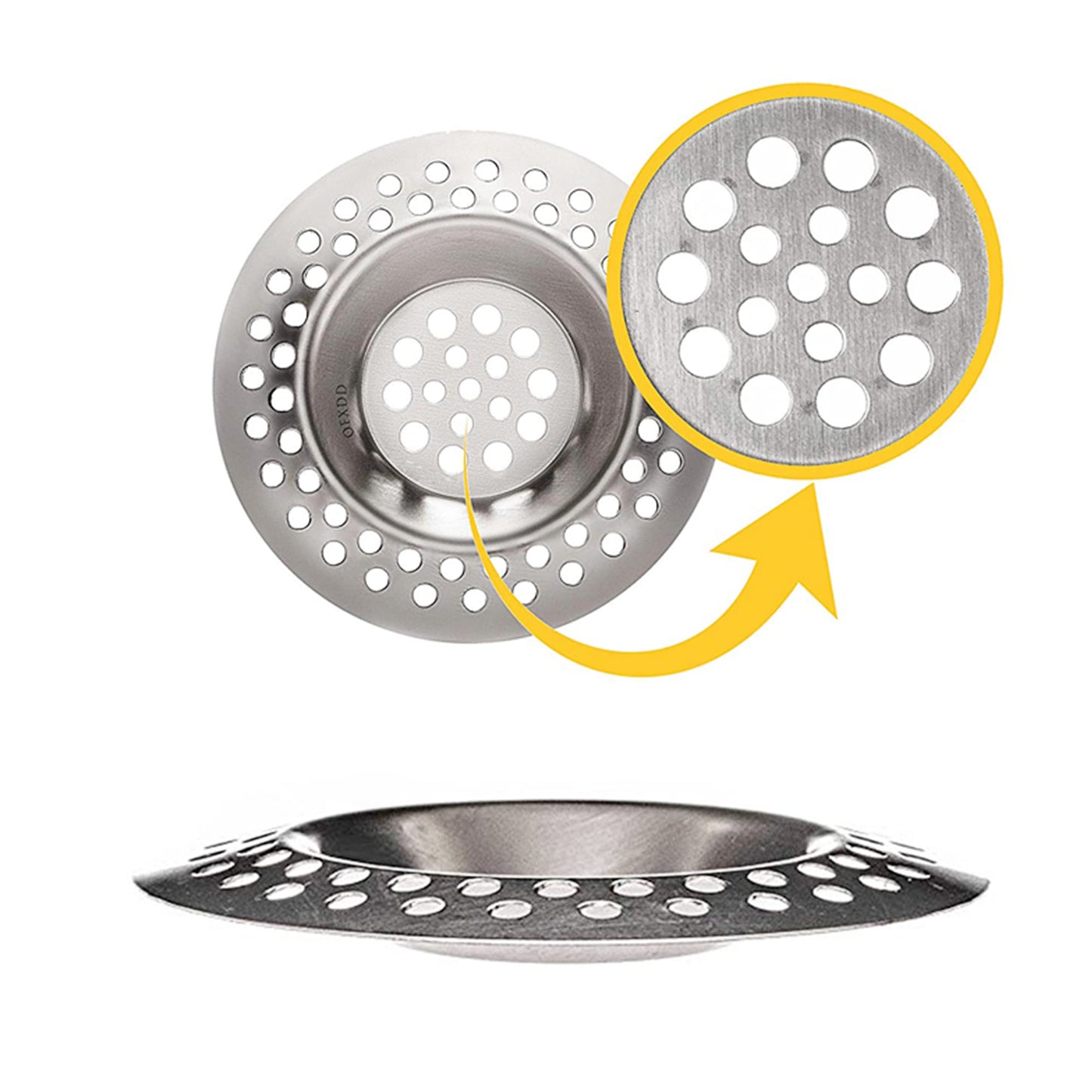 Sink Strainer Plug Hole Hair Catcher 2Pcs Stainless Steel Hair Catchers, Bathtub Shower Drain Cover Hair Catcher Sink Plug Stopper Drain Filter for