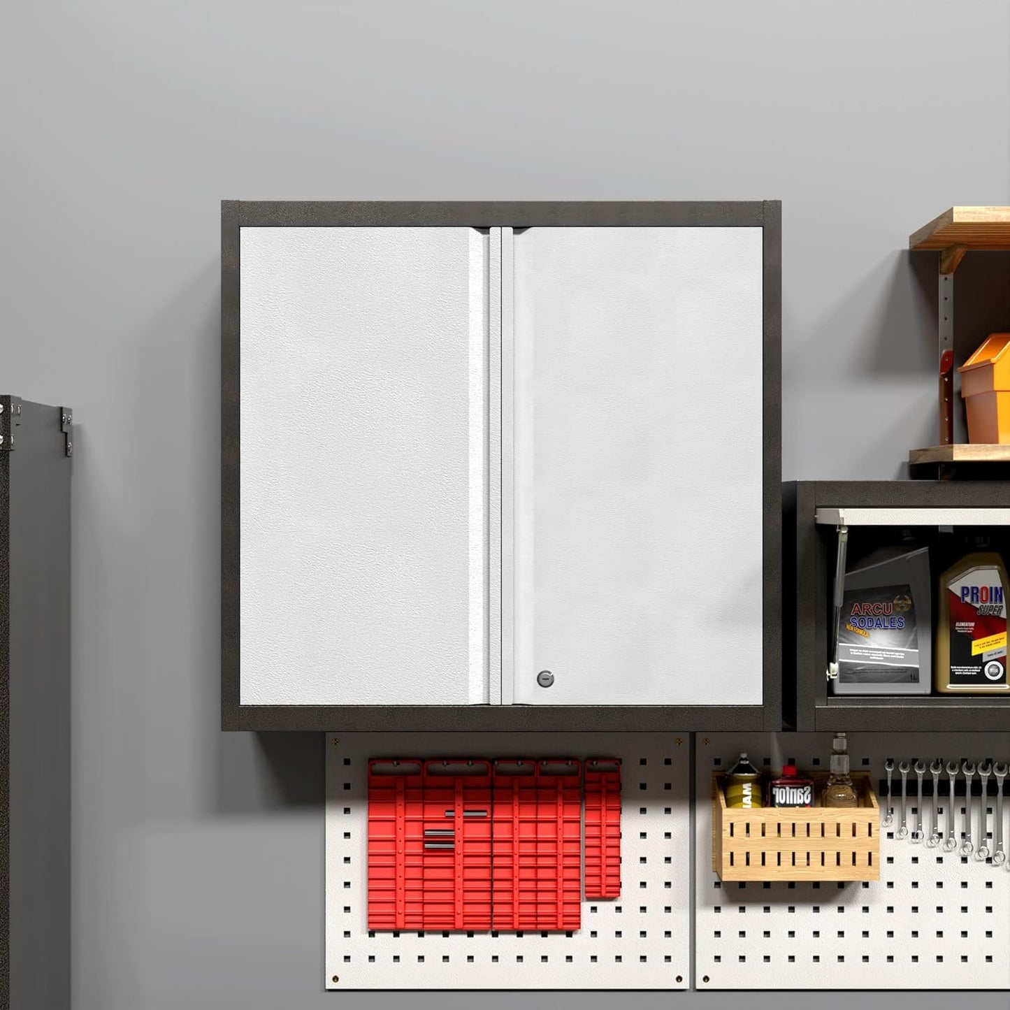 SUPEER Wall Cabinets for Garage,Metal Wall Cabinet