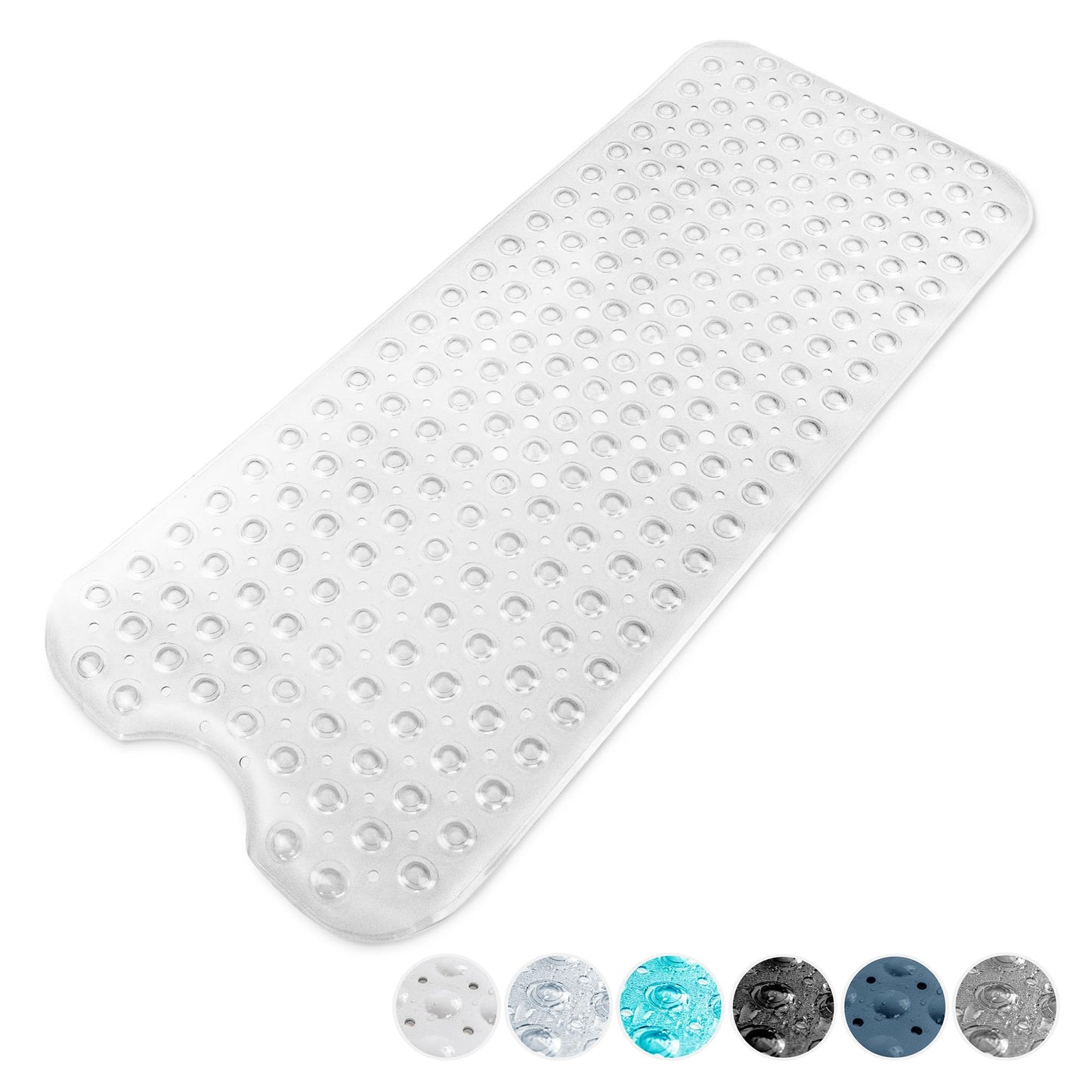 KEPLIN Premium Non-Slip Bath Mat - 200 Suction Cups, BPA, Latex Free, Mildew Resistant, Machine Washable - Safe