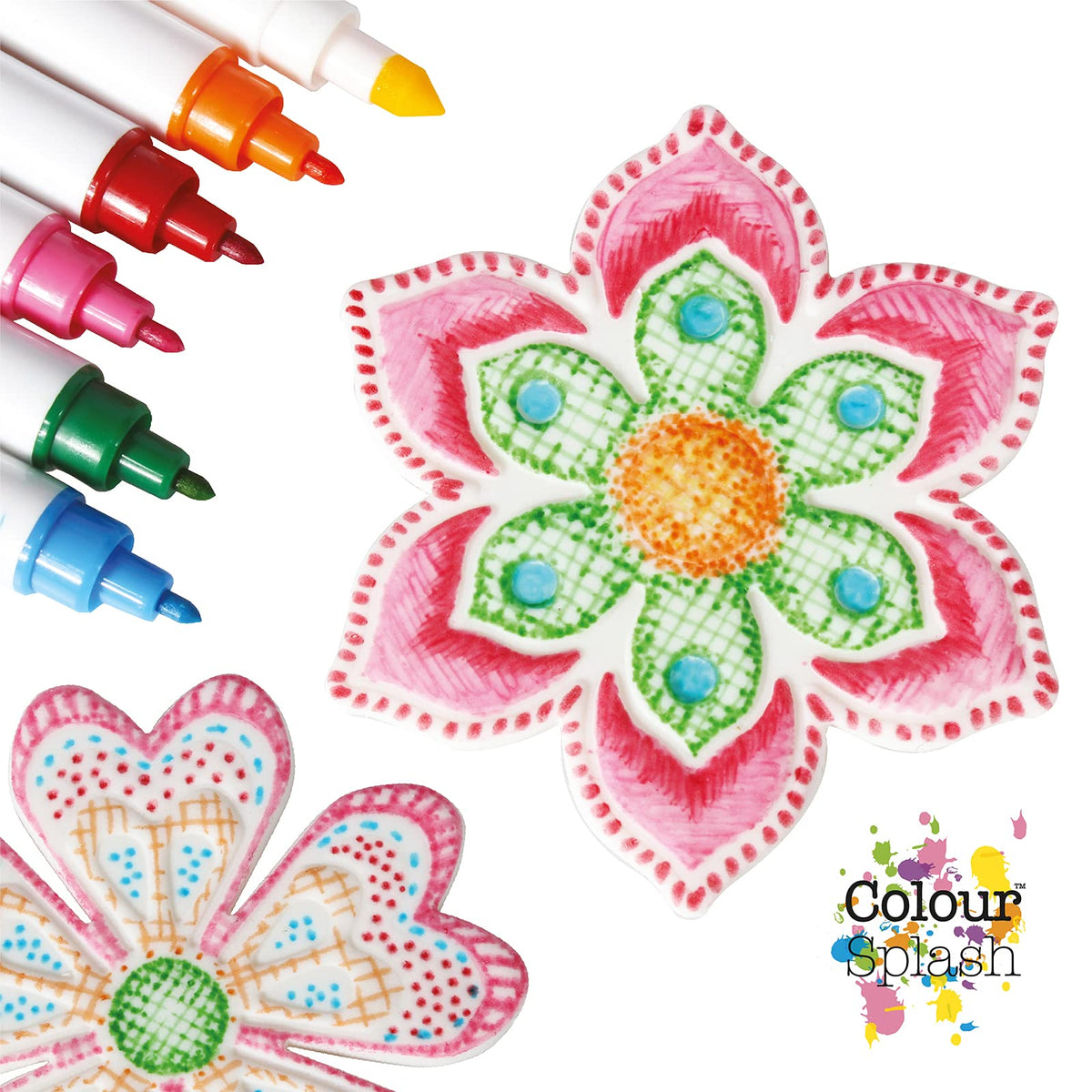 COLOUR SPLASH Edible Food Colouring Pen, Dual Tip Icing Pens, Food-Safe Paint Markers for Writing Messages & Drawing on Cakes & Cupcakes, Colourful & Easy to Use - Red 2ml