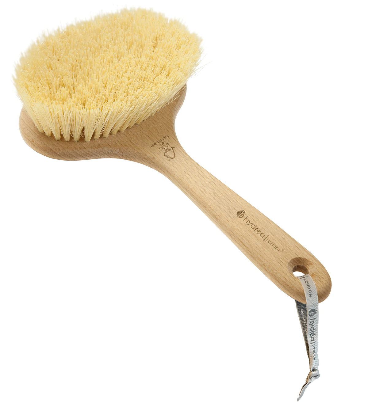 Hydrea London Dry Body Brush Vegan ? Premium Exfoliating Skin Brush with Extra Long Cactus Bristle, Dry Brush Cellulite Remover, Exfoliating Body