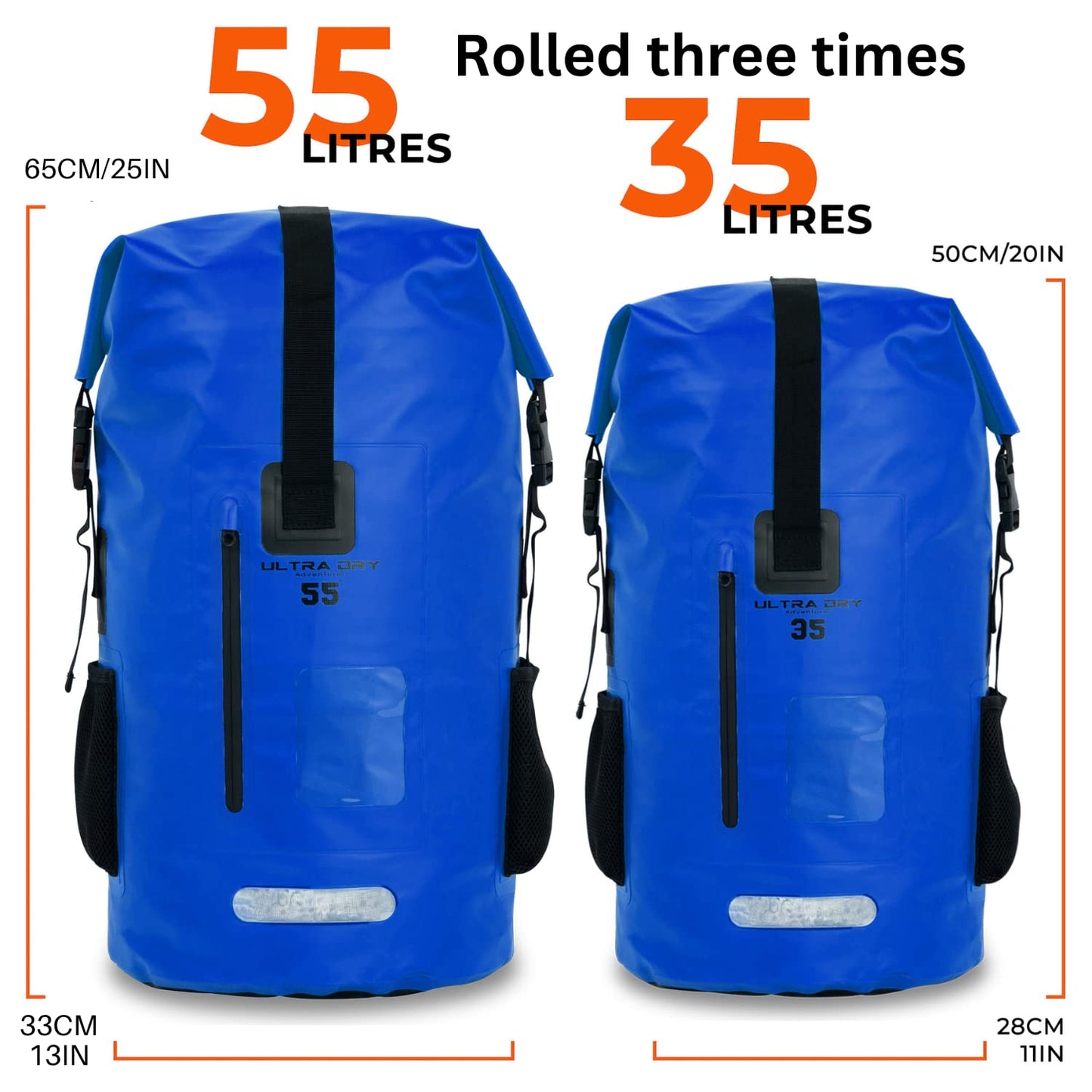 Premium 35L Waterproof Dry Bag Backpack, Sack with Phone Dry Bag, Perfect for
