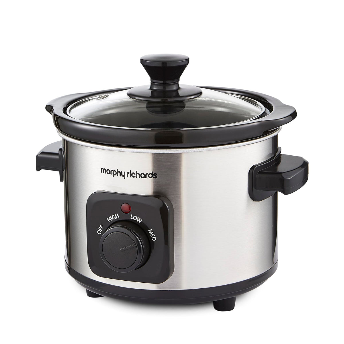 Morphy Richards 460300 Slow Cooker 1.5L, Ceramic, 1.5 liters, Brushed Steel
