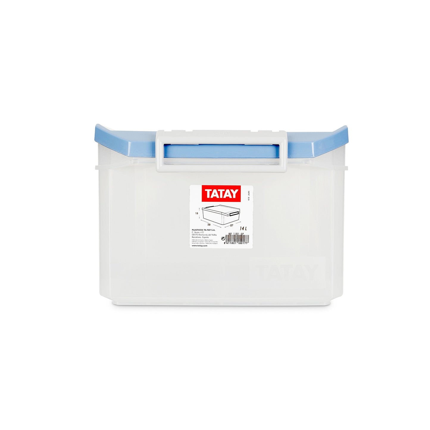 TATAY Storage Box Stackable Design ABS Plastic Lid with Hinges Included