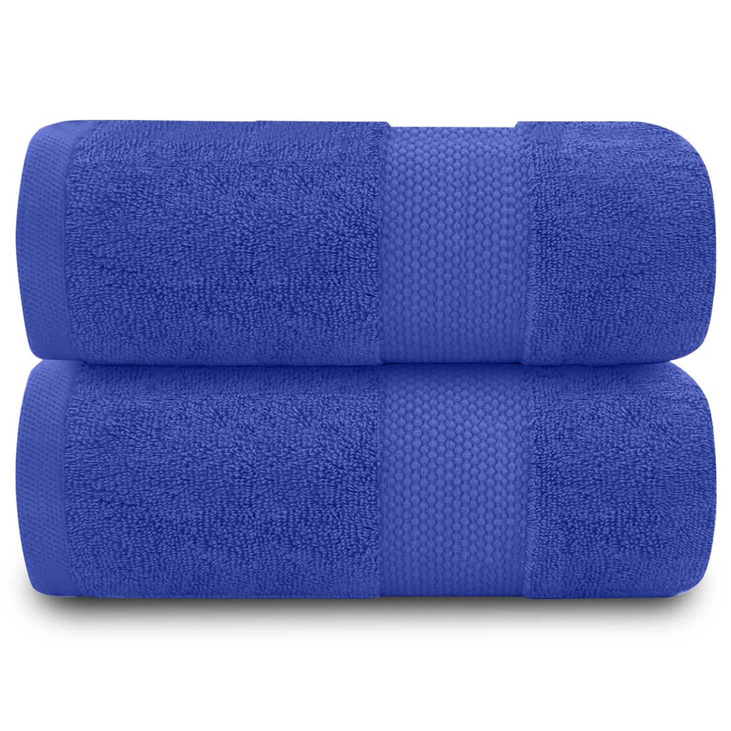 GC GAVENO CAVAILIA Fade Resistant Bathroom Set, 700 GSM Premium Quality Extra Absorbent 100% Cotton Towel, Egyptian, Royal Blue, 2PK Bath Sheet