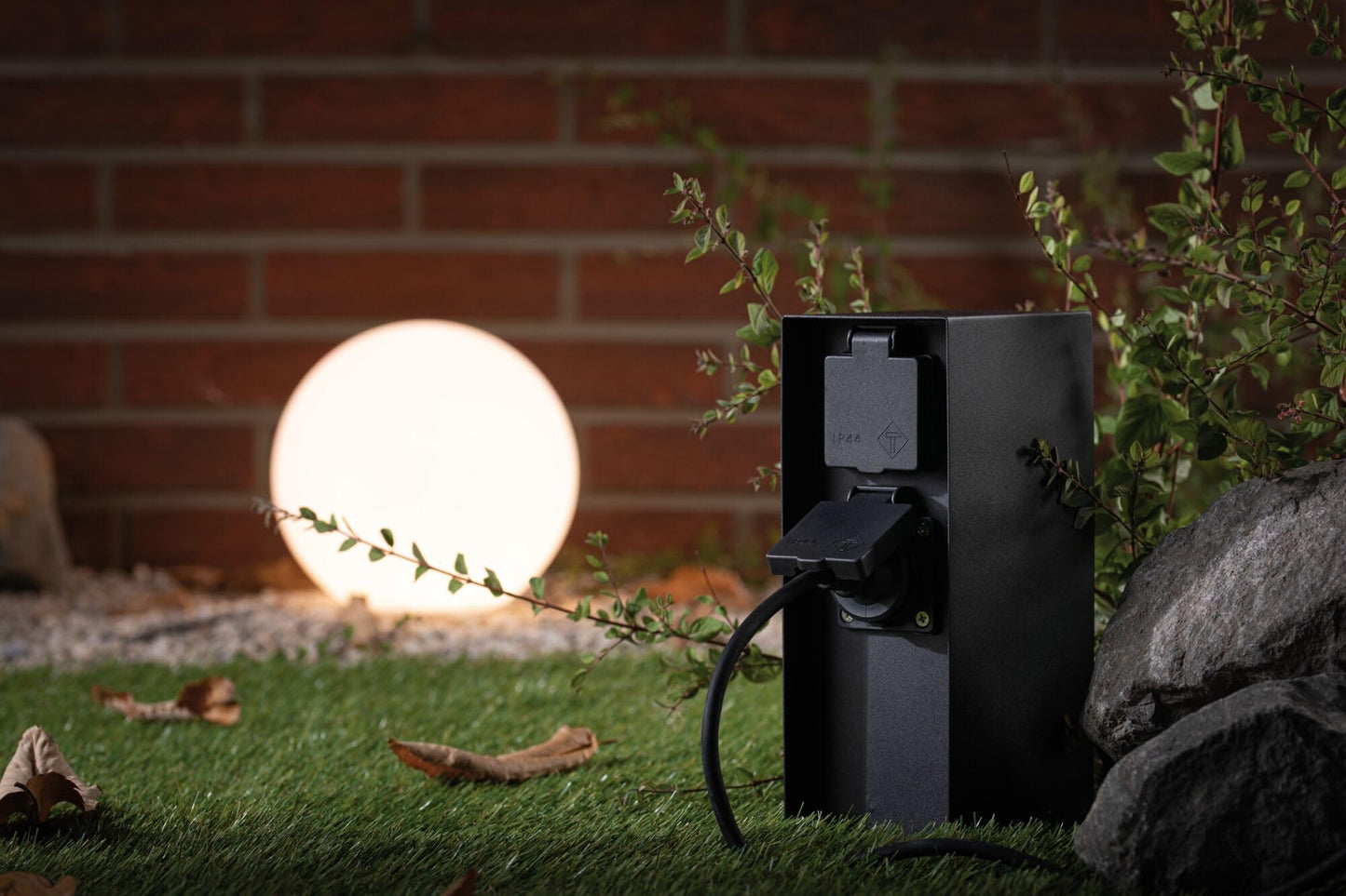 Paulmann Rio 94657 Outdoor Light Socket Column Double IP44 Square Max. 3,650 W Anthracite Power in Garden Metal Distributor