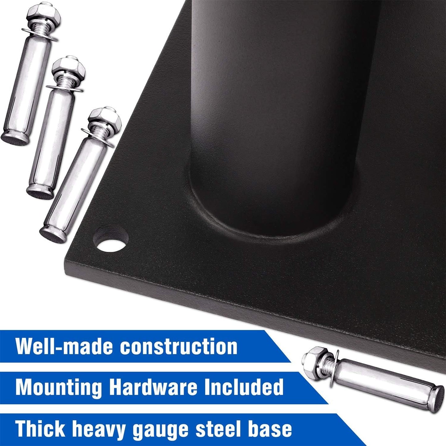 Yes4All Vertical Barbell Holder Stand - Barbell Rack Stand For Olympic Bar - Optional: Barbell Storage for 5 Bars or 9 Bars